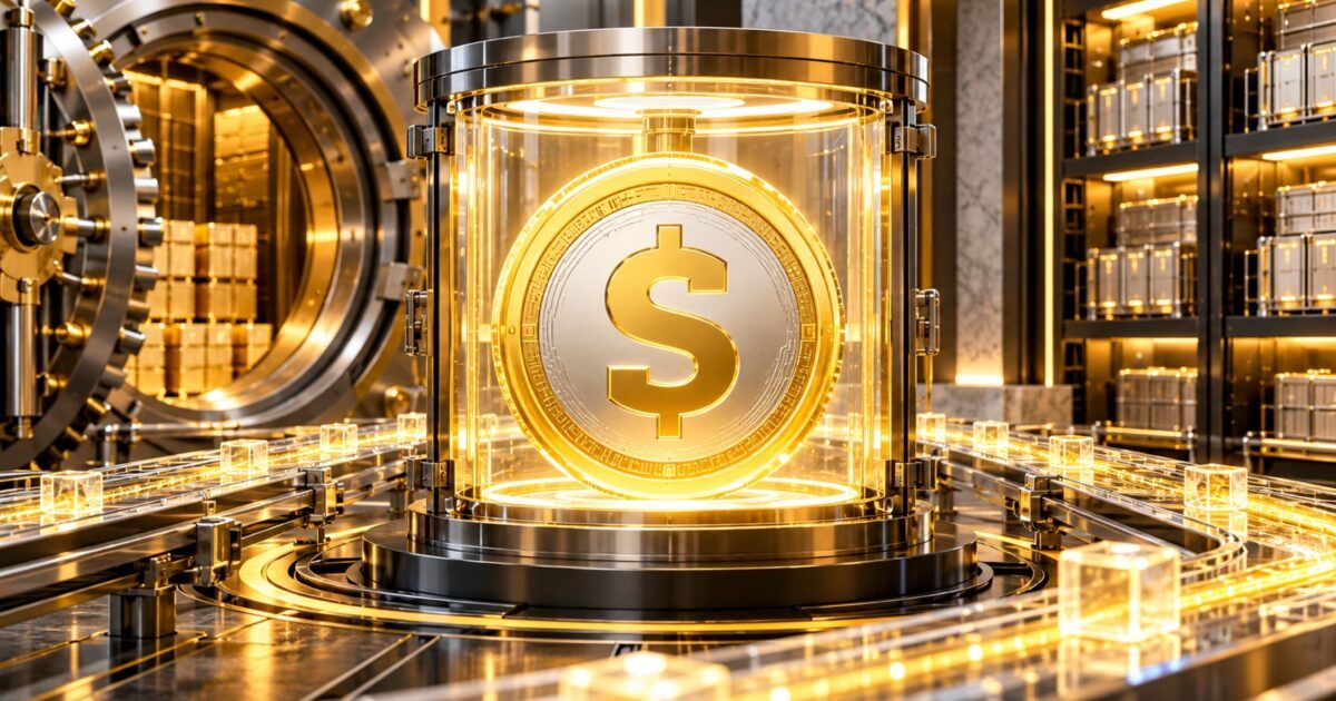 Digital dollar reserve secured inside an institutional custody vault