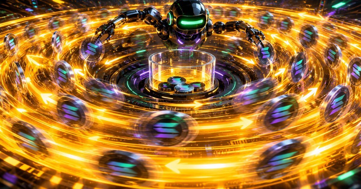 Automated bot cycling Solana tokens around a shallow liquidity reserve