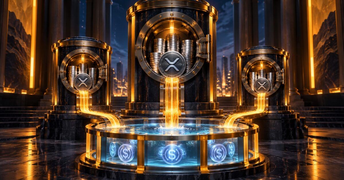 Three dominant XRP collateral vaults feeding a smaller dollar liquidity pool